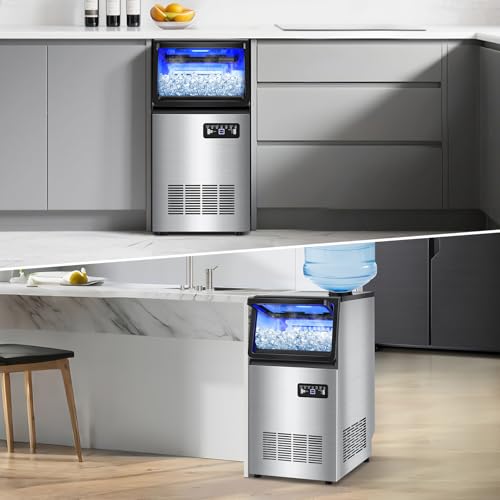 Commercial Ice Maker Machine Dual Water Inlet Options (140LBS/24H)