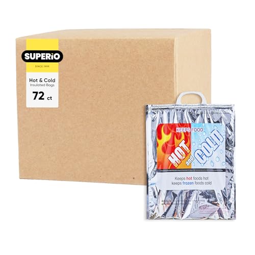 Hot and Cold Insulated Bags for Food Delivery (Medium (Meal and Grocery Size))