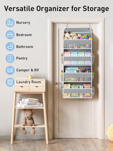 Over the Door Organizer (Grey / Extra-Large 4 Tier)