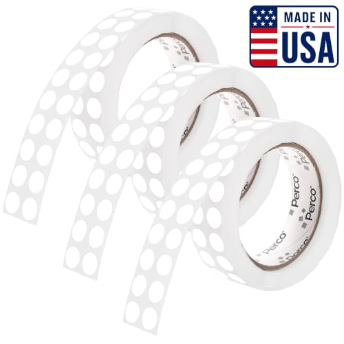 White Perforated Round Circle Dot Sticker 1 (White / 0.5 Inch)
