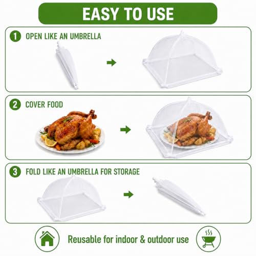 Food Cover 4 Pack Mesh Food Tent (4*14inch)