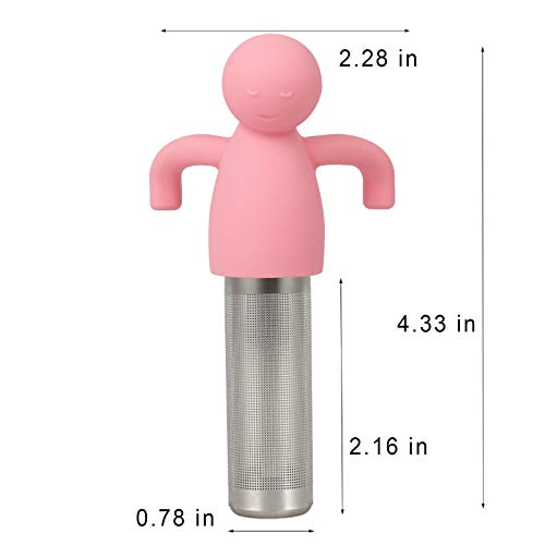 Loose Leaf Tea Infuser Tea Steeper for Girl Kid Extra Fine Mesh Pink (Pink)