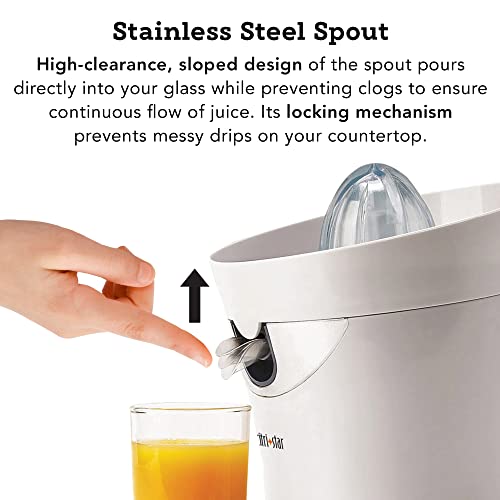 CitriStar CS 1000 Electric Citrus Juicer with Stainless Steel Strainer and Spout