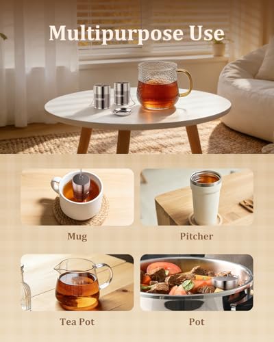2 Pack Large Tea Infusers (Medium×2 / Plain)