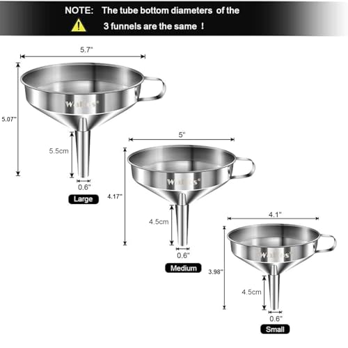 Stainless Steel Funnel (3 Count)