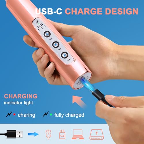 Rose Gold Handheld Milk Frother Wand for Coffee