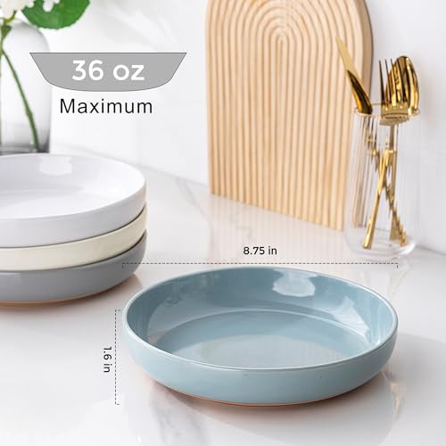 8.75'' Large Ceramic Pasta Bowls (Multi-Color(8.75inch))