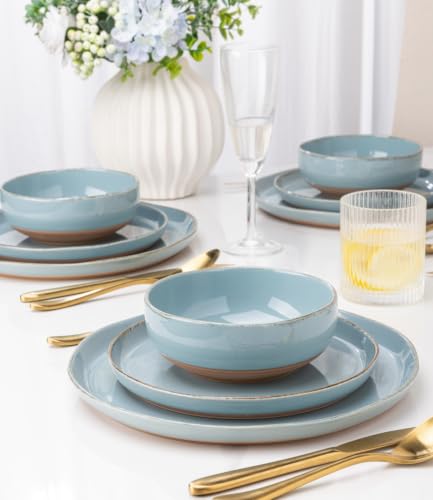 Dinnerware Sets for 4 (Stone Blue / Service For 4(12Pcs))