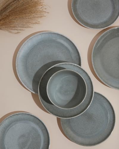 Stoneware Dinnerware Sets for 4 (Gradient Green / Set (16pcs))