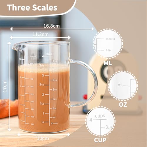 Glass Measuring Cup (1000ml-1pcs)