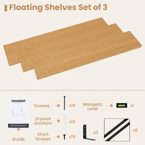 Floating Book Shelves for Wall