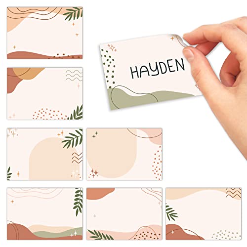 Self Adhesive Name Tags Sticker (Boho Neutral)