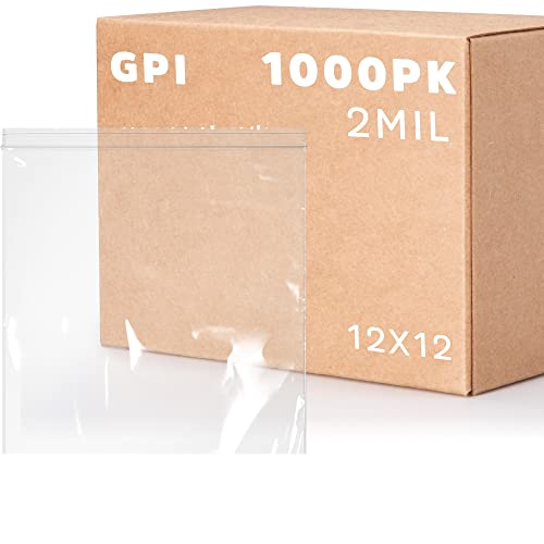 GPI 12" x 12" Zip Bags (1000 Count)