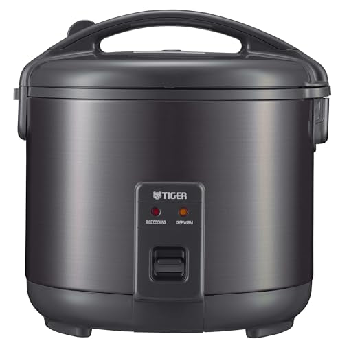 JNP-S18U-KY 10 Cup Capacity Rice Cooker with Non-Stick Inner Pot, Retractable Power Cord, and Keep Warm up to 12 hours, Black (10 cup)