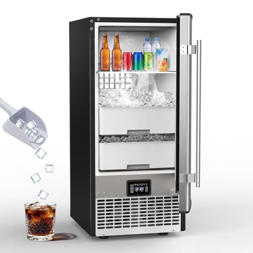 Under Counter Ice Maker with Refrigerator Function (Stainless Steel)