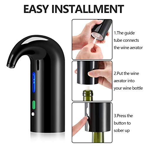 Wine Aerator Electric Wine Decanter Best Sellers One Touch Red (Pro / Space Black)