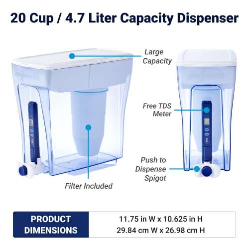 20 Cup Water Filter Dispenser Removes PFOA