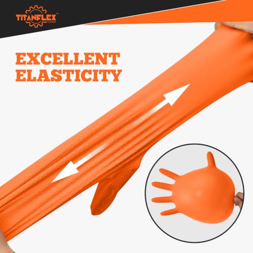 Heavy Duty Orange Nitrile Gloves (04 6mil (100ct) / Small)