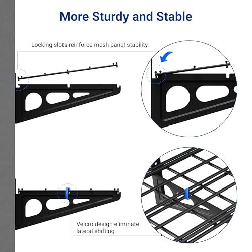 12-inch-by-72-inch Wall Shelf Garage Storage Rack Wall Mounted Floating Shelves,1x6ft,Black, 2-Pack, Classic Series (Black / 2 pack-1x6 ft)