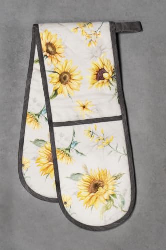 Double Oven Mitts 100% Cotton Double Oven Glove (057 - Candice / 7" x 35" (Double Oven Mitt))