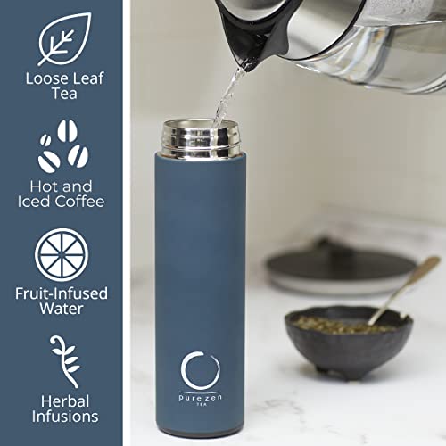 Insulated Tea Infuser Bottle (Blue)