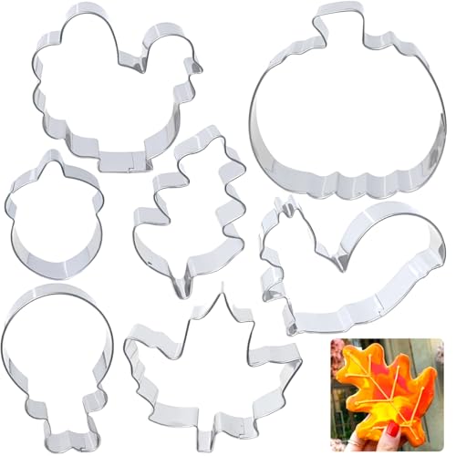 Thanksgiving Cookie Cutters Set 7PCS Large (Thanksgiving)