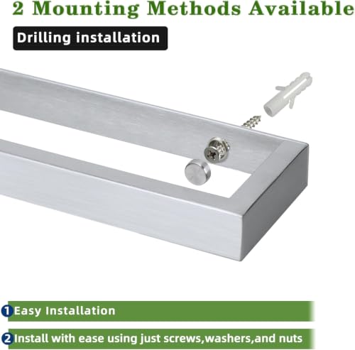8'' Hand Towel Holder Towel Bar Wall Mount (Brushed Nickel / 8-Inch (2 Pack))