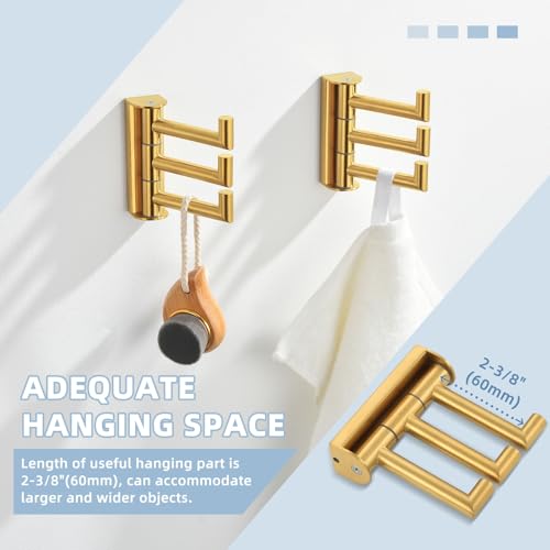 Brushed Gold Towel Hook (2 Pack / Brushed Gold)