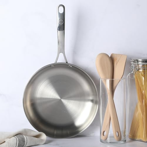 Castelle 10" Stainless Steel Frying Pan Non Toxic Fry Pan Skillet (Stainless Steel / 10" Frying Pan)