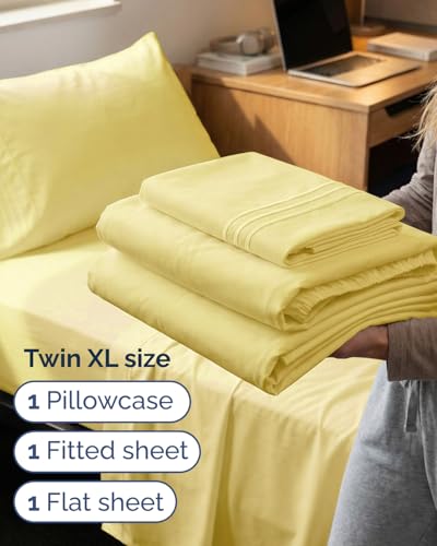 Twin XL 3 Piece Sheet Set (29 - Yellow / Twin XL)