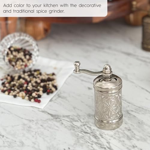 Manual Black Pepper Grinder (Nickel)