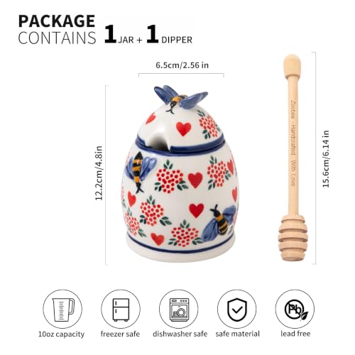 10oz Crazy Love Handmade Ceramic Honey Pot (Crazy Love)