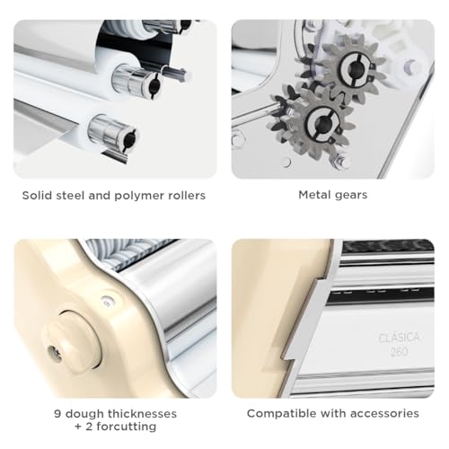 Classic 260 Pasta Maker Machine (Cream)