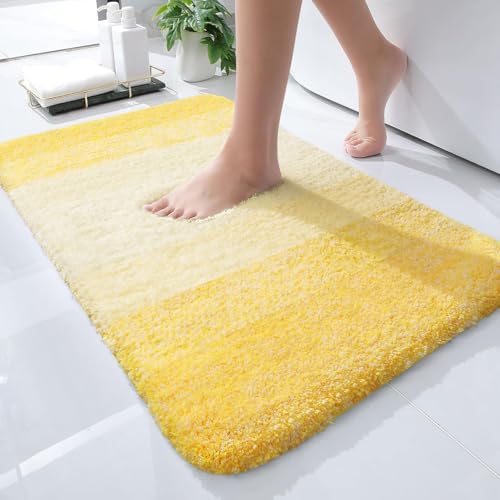Small Bathroom Rugs 24x16 (24" X 16" / Yellow)
