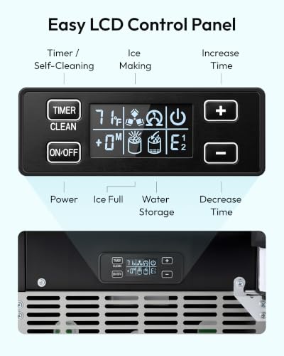 15" Under Counter Ice Maker (Black Silver)