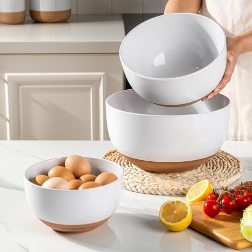 Ceramic Mixing Bowls (3PCS / White)