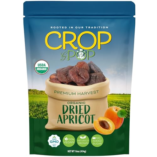 CROP BY POP Organic Sun Dried Apricots (Organic Dried Apricot / 16 oz)