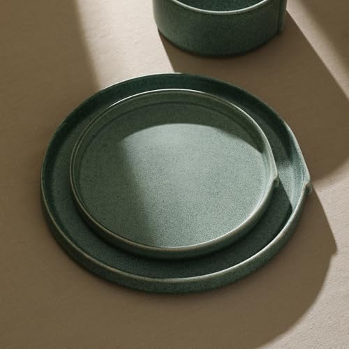 Bao 4 Piece Dinner Plate Set Stoneware (Green / 4-Piece - Dinner Plate)
