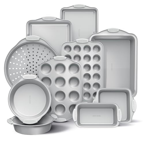 Nonstick Stackable Bakeware Set (Silver - 10 Pcs)