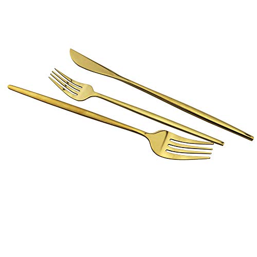 Shiny Gold Silverware Set (Service for 4 / Gold)