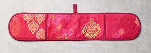 Double Oven Mitts 100% Cotton Double Oven Glove (045 - Versailles / 7" x 35" (Double Oven Mitt))