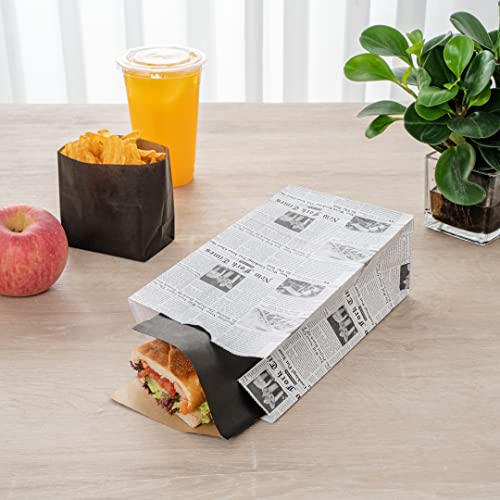 Bag Tek 4 Lb Disposable Lunch Bags (4 lb / Newsprint)
