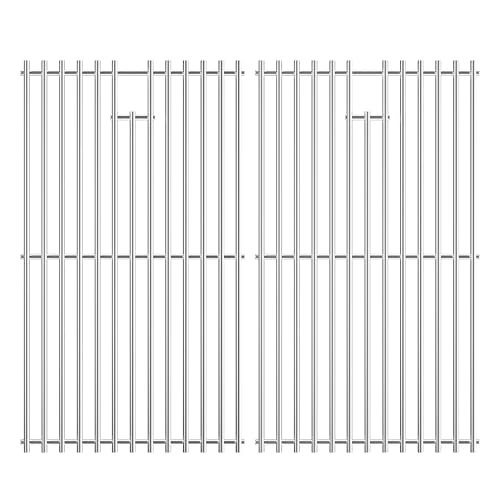 7637 Stainless Steel Cooking Grates for Weber Spirit I & II 200 Series Spirit E210 Spirit E220 Spirit S210 (17.5" D x 20.5" W)