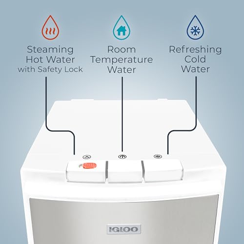 Bottom Loading Water Dispenser (Stainless White / Bottom Load)