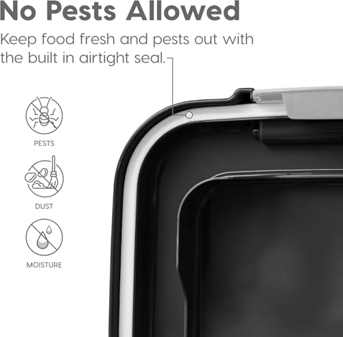 Dog Food Storage Container (38 lbs / Black)