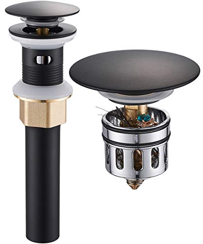 Vessel Sink Drain (With Overflow / Black)
