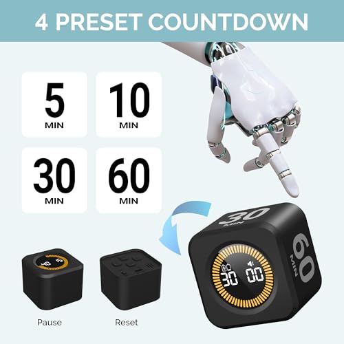 Pomodoro Timer (Black 5-10-30-60 Min)