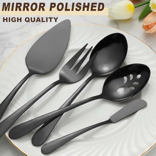 Black 20 Piece Serving Set (Black)