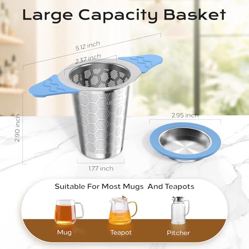 Tea Infuser for Loose Leaf Tea (4 Pack - Colorful)