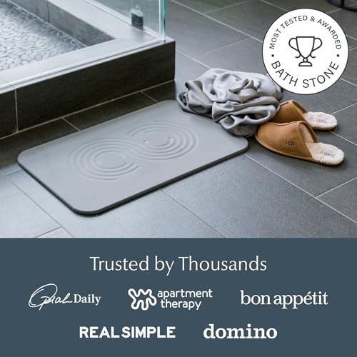 Home Stone Bath Mat Set (Zen Slate / 2 Pack)